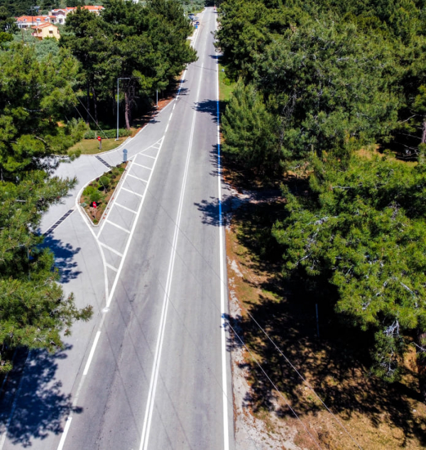 Η Π.Ε. Καβάλας ολοκλήρωσε τις εργασίες διαγράμμισης στο Νησί της Θάσου