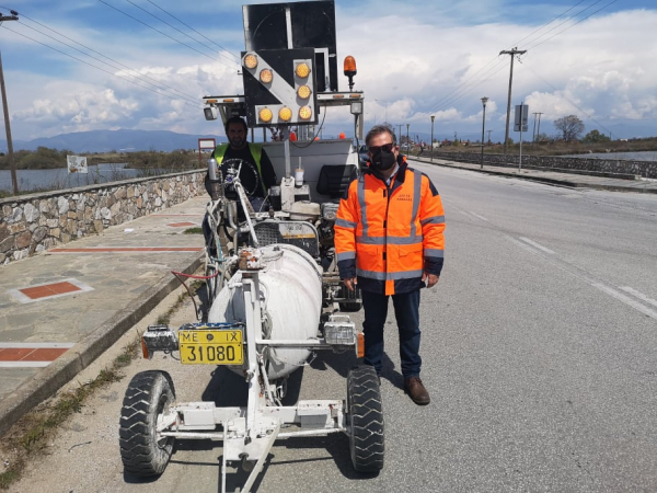 Συνεχίζονται οι εργασίες διαγράμμισης στο οδικό δίκτυο ευθύνης της Περιφερειακής Ενότητας Καβάλας