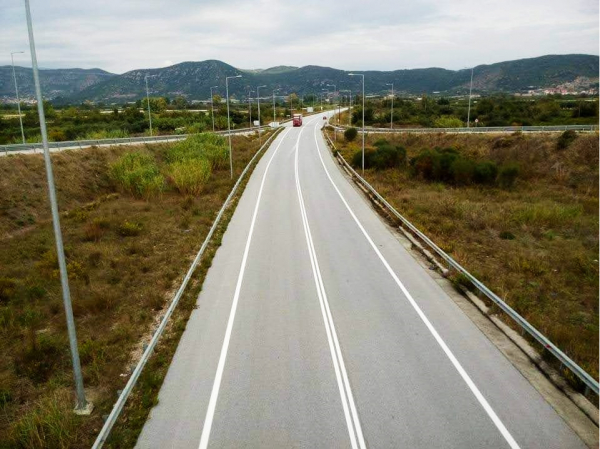 Διαγράμμιση Εθνικού και Επαρχιακού Οδικού Δικτύου αρμοδιότητας Π.Ε. Καβάλας